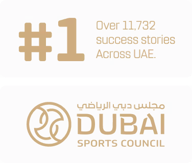 #1 Personal trainers in Dubai with over 11,732 success stories across UAE with Dubai Sports Council logo