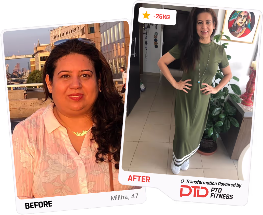Menopause Fitness Transformation Result Dubai - Client Before and After